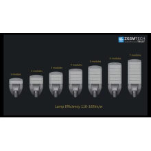 CE RoHS CB do CE de ZGSM UL DLC TUV aprovado IP66 IK10 luz de rua solar exterior do diodo emissor de luz de IP66 com 7 anos de garantia